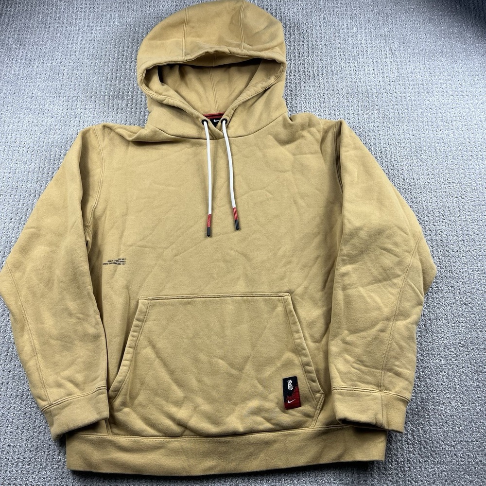 Nike Kyrie Irving Fleece Pullover Hoodie AJ3525 Mens Large Beige